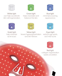 Tzumi Red Light Therapy Led Mask, Rechargeable Red Light Therapy for Face Mask with Multiple Color Modes