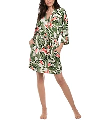 Linea Donatella Women's Toucan Printed Wrap Robe