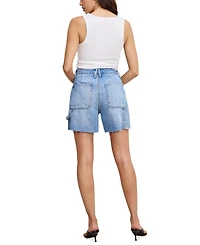 Good American Women's High-Rise 90s Raw-Edge Shorts
