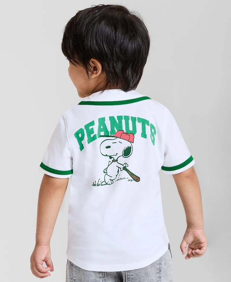 Epic Threads Toddler Boys 2T-4T Peanuts Graphic Short-Sleeve Baseball T-Shirt, Exclusively at Macy's