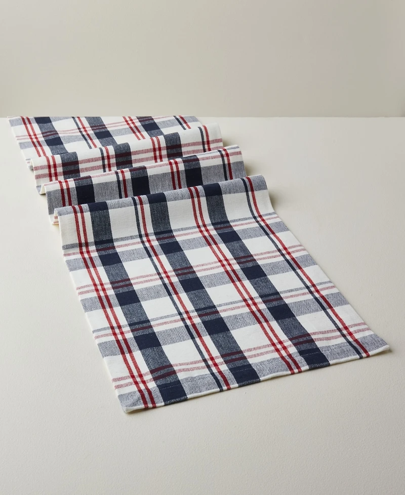 Tableau Sawyer Plaid Table Runner, 72" x 14"