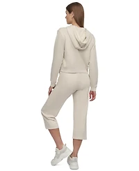 Dkny Sport Women's Studded-Logo Cropped Pants