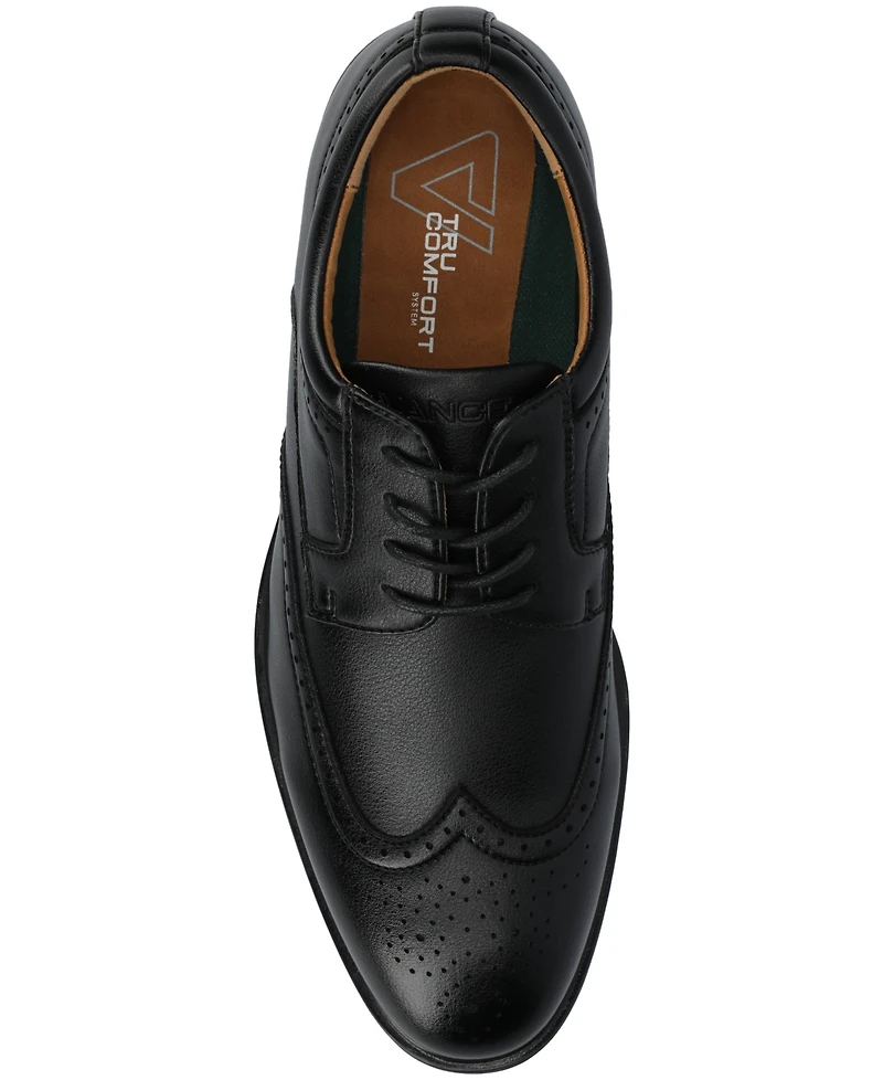 Vance Co. Men's Cormac Comfort Flexible Wingtip Oxford Dress Shoe