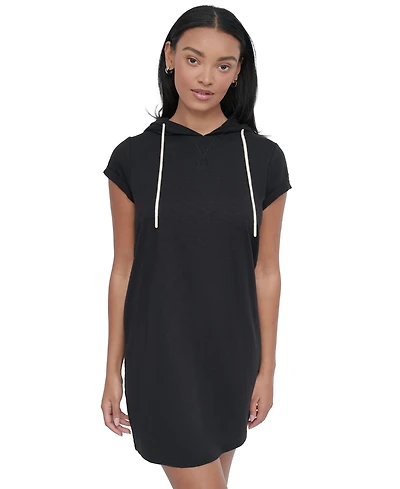 Dkny Sport Women's Roll-Sleeve Hooded Sneaker Dress