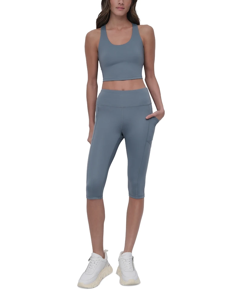 Dkny Sport Women's Balance Compression High-Waist Capri Pants