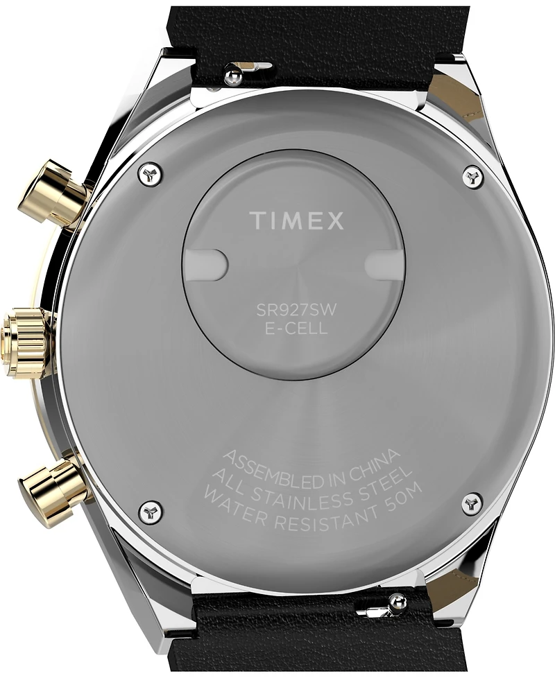 Timex Men's Analog Leather Strap Watch
