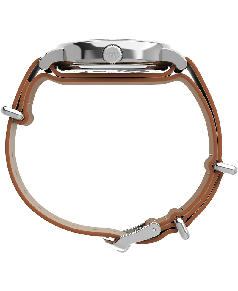 Timex Men's Analog Brown Leather Strap Watch, 40mm