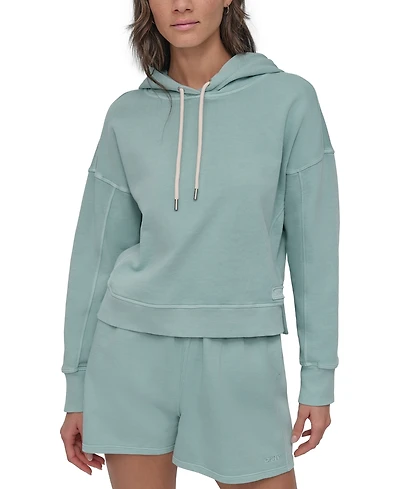 Dkny Sport Women's Cotton Embroidered Logo Pullover Hoodie