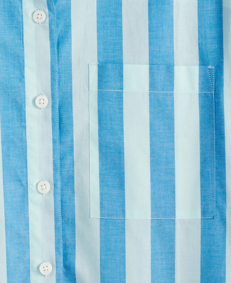 On 34th Women's Cotton Striped Short-Sleeve Shirt, Exclusively at Macy's