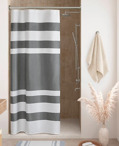 Madison Park Spa Waffle 3M-Scotchgard Shower Curtain