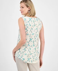 Jm Collection Women's Printed Scoop-Neck Sleeveless Top, Exclusively at Macy's