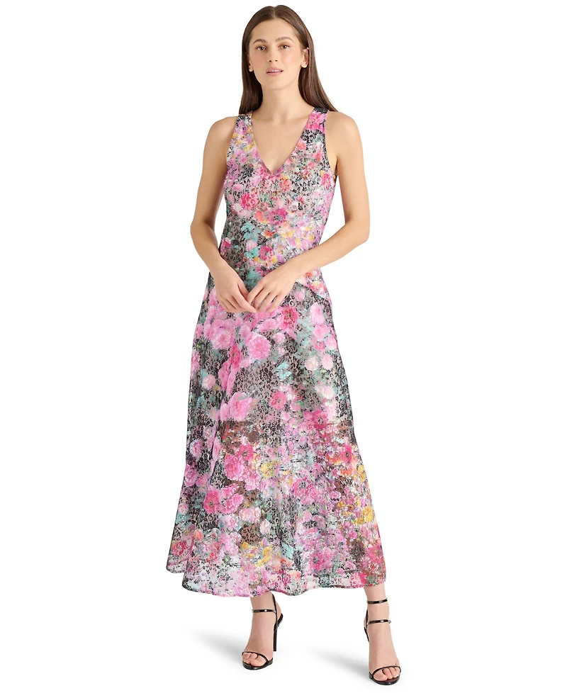 Steve Madden Women's Theo Printed Lace Sleeveless Dress