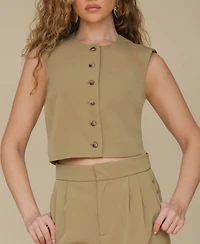 Avec Les Filles Women's Cropped Boxy Vest