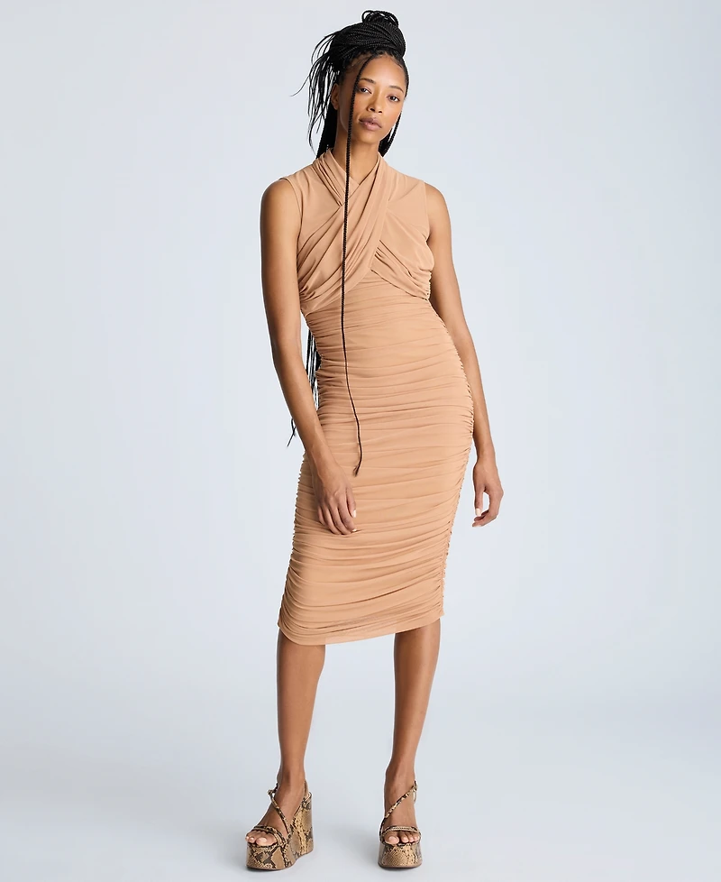 Kenneth Cole Women's Ruched Bodycon Dress