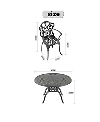 Streamdale Aluminum Patio Set, Random Cushions