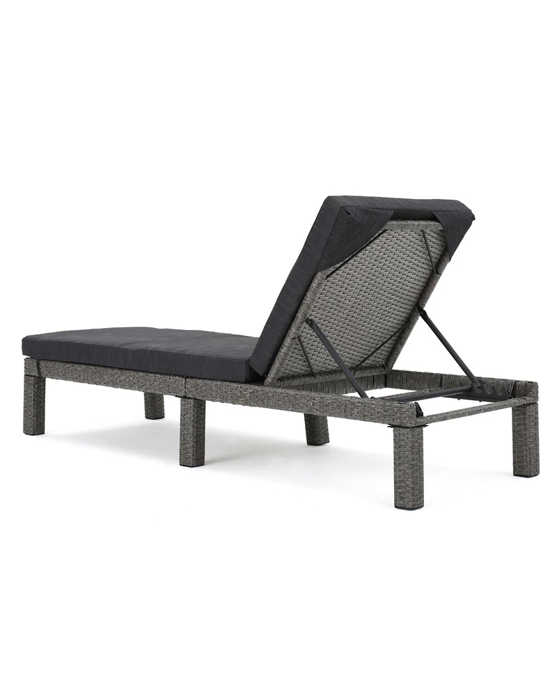 Streamdale Wicker Patio Chaise Lounge with Water Resistant Cushion