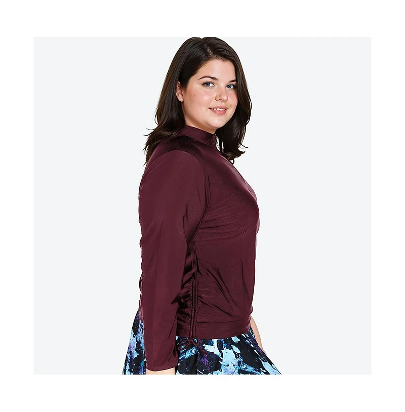 Calypsa Plus Half-Zip Nora Swim Top