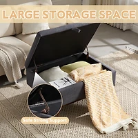 Streamdale Mid-century modern storage bench/coffee table, Assembled, Living/entry/family room