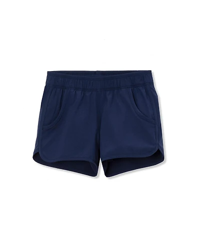 Lands' End Girls Slim Stretch Woven Swimsuit Shorts