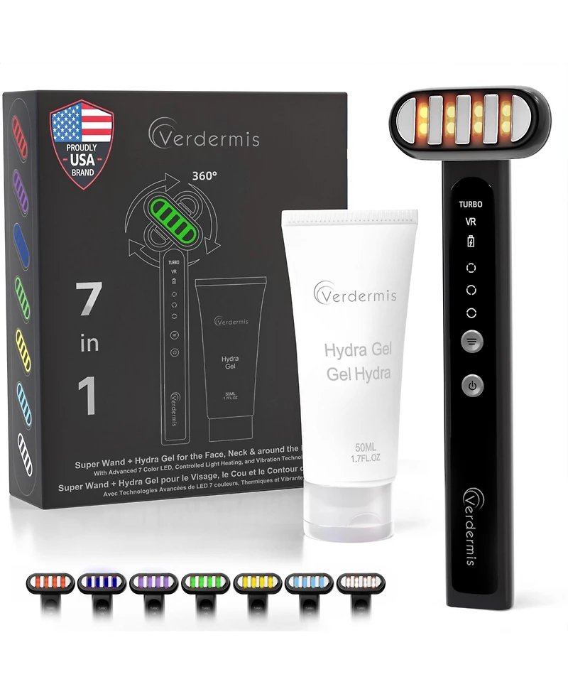 Verdermis 7 Color Led Super Wand + Hydra Gel