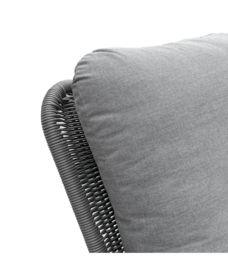 Streamdale (Set of 2) Contemporary Minimalist Gray Wicker Rocking Chair