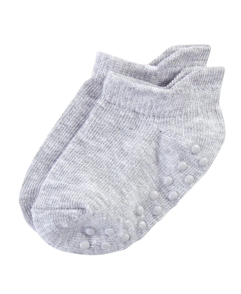 Touched by Nature Baby Boys Safe Steps Organic Cotton Socks with Non Skid Grip