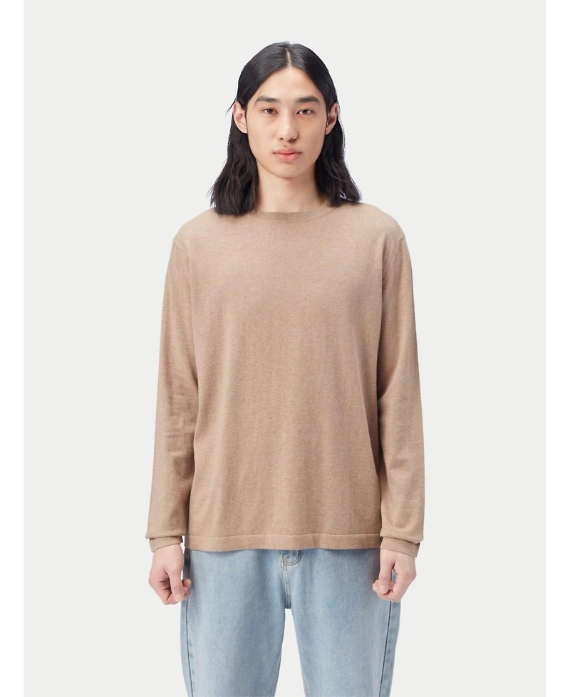 Gobi Cashmere Men's Crewneck Cotton Silk Cashmere Blend Sweater