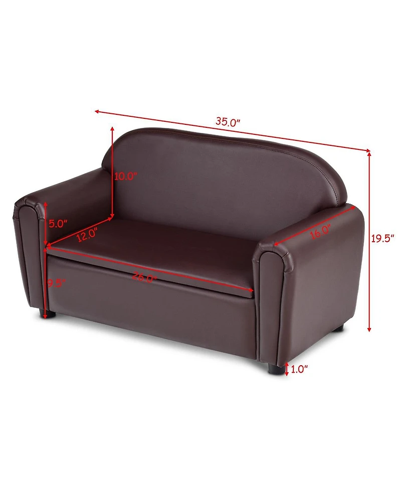 Kids Sofa Armrest Chair with Storage Function