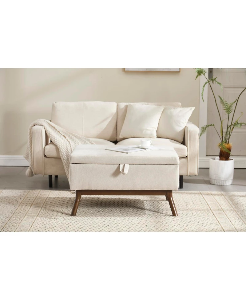 Streamdale Mid-century modern storage bench/coffee table, Assembled, Living/entry/family room