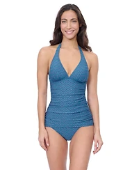 Profile by Gottex Women's Blend Halter Texture Tankini