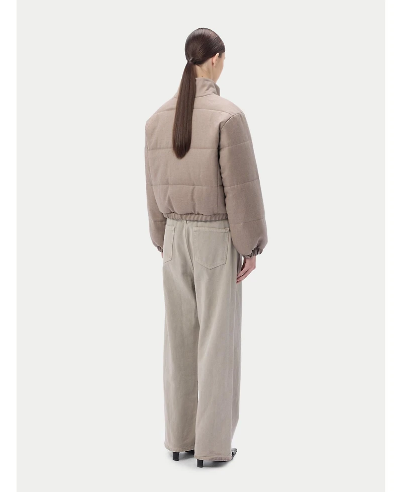 Gobi Cashmere Women's Cropped High-Neck Jacket