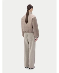 Gobi Cashmere Women's Cropped High-Neck Jacket