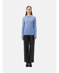 Gobi Cashmere Women's Ajour-Knit Crewneck Sweater