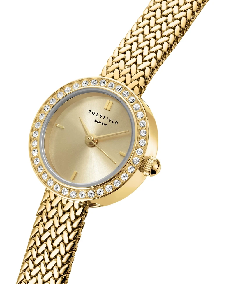 Rosefield Mini Small Edit Women's Gold Tone Stainless Steel Bracelet Watch 20.4mm