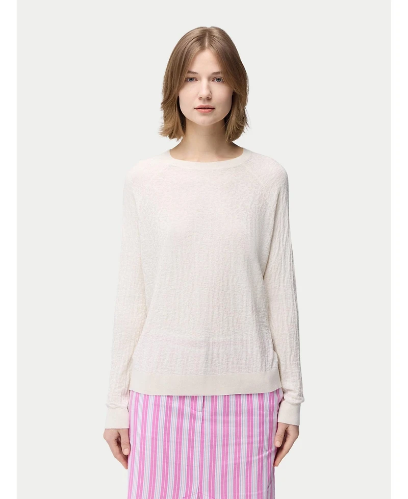 Gobi Cashmere Women's Silk Cashmere Textured Sweater