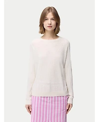 Gobi Cashmere Women's Silk Cashmere Textured Sweater