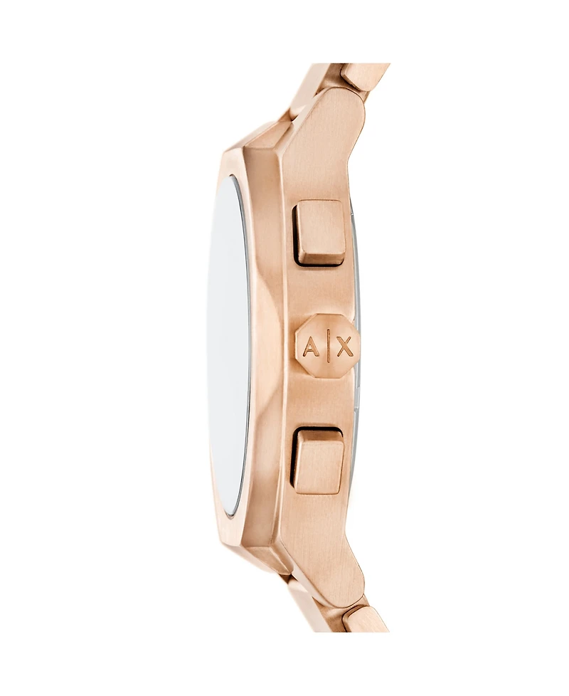 A|X Armani Exchange Men's Quartz Chronograph Rose Gold Stainless Steel Watch, 42mm
