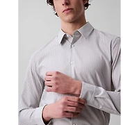 Calvin Klein Men's Stretch Striped Slim-Fit Dress Shirt