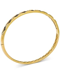Le Vian Nude Diamond & Chocolate Diamond Wavy Pattern Bangle Bracelet (3/4 ct. t.w.) in 14k Gold