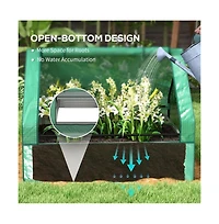 Green and Silver Mini Greenhouse – Stylish Compact Solution for Indoor and Outdoor Gardening