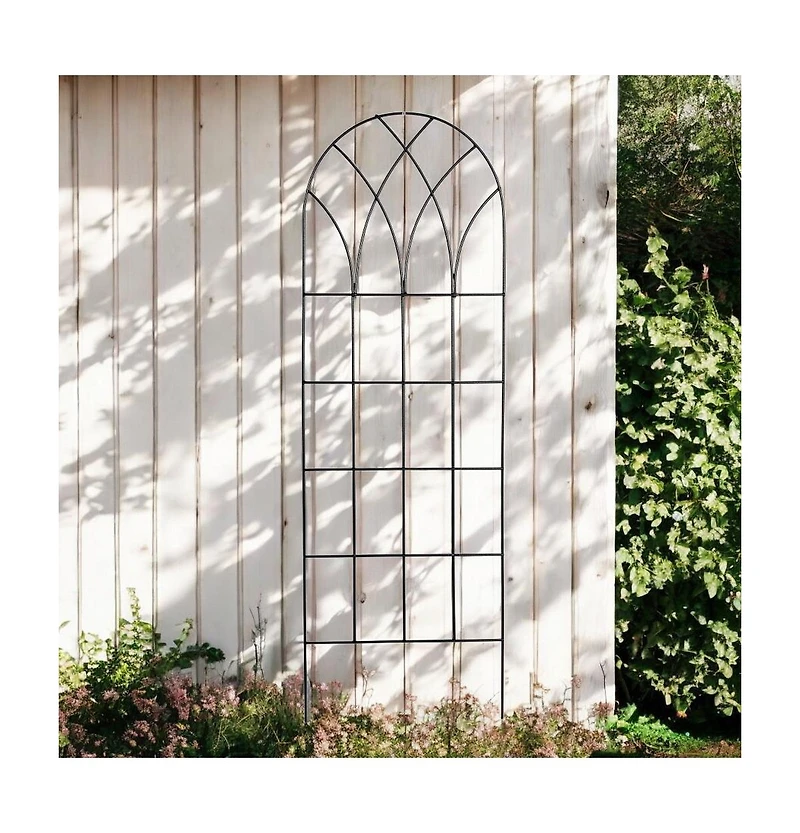 Gothic Arch Top Metal Wall Trellis for Garden and Outdoor Climbing Plants