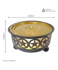 All Star Galvanized Iron Bowl Fountain with Led Lights - 25.25" Diameter x 14.25" H