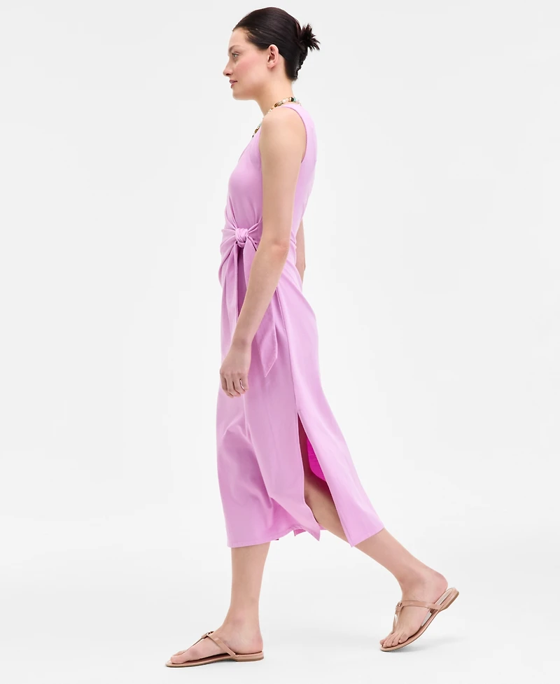 On 34th Women's Side-Tie Tank Midi Dress, Exclusively at Macy's