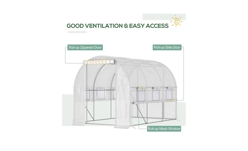 Walk-In Greenhouse for Gardening – Large Outdoor Plant Growing Space