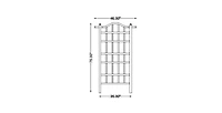 Outdoor Vinyl Garden Plant Trellis with Ground Anchors