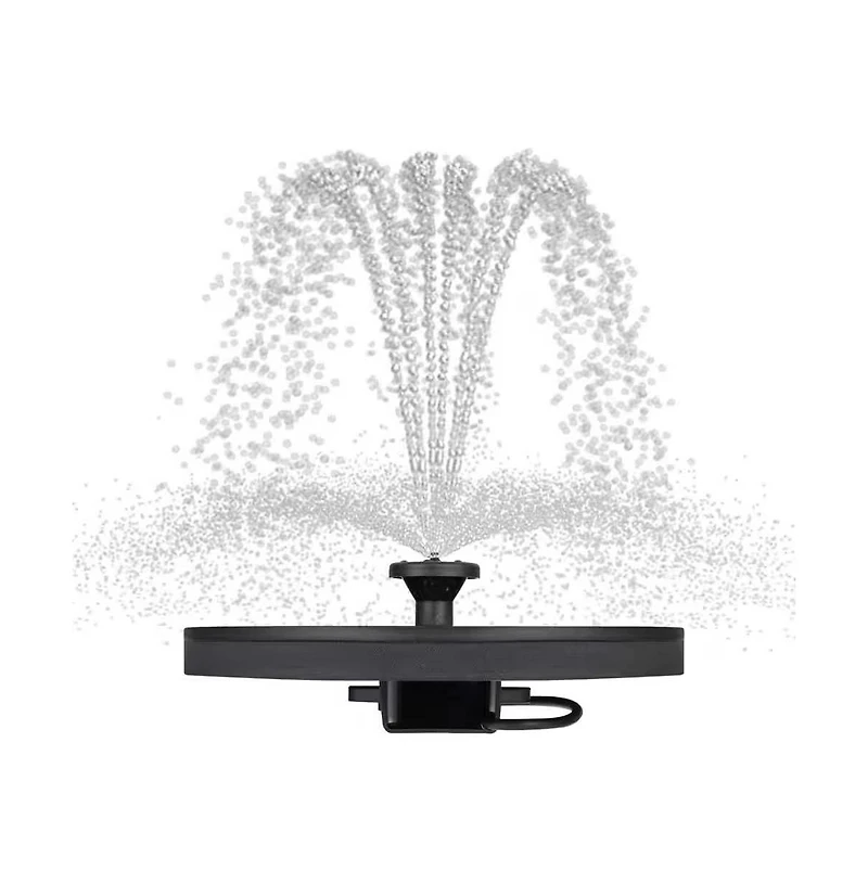 Solar-Powered Birdbath Fountain – Outdoor Water Pump Kit with 4 Nozzles for Garden, Patio, or Pond Use
