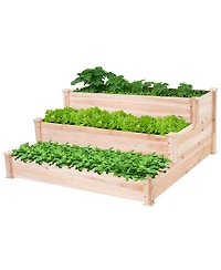 3-Tier Raised Garden Bed Planter for Outdoor Gardening and Planting