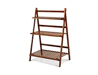 Farmhouse Indoor/Outdoor 3-Tier Folding Plant Stand Planter Shelving Unit for Garden and Decor