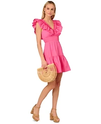 Adrianna by Adrianna Papell Women's Ruffled Cotton Fit & Flare Dress