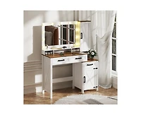 Vlsrka Vanity Desk with Mirror and Light